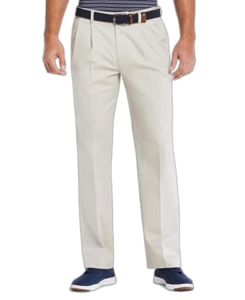 Ultimate Performance Pleated Chino Pants with Expandable Waist