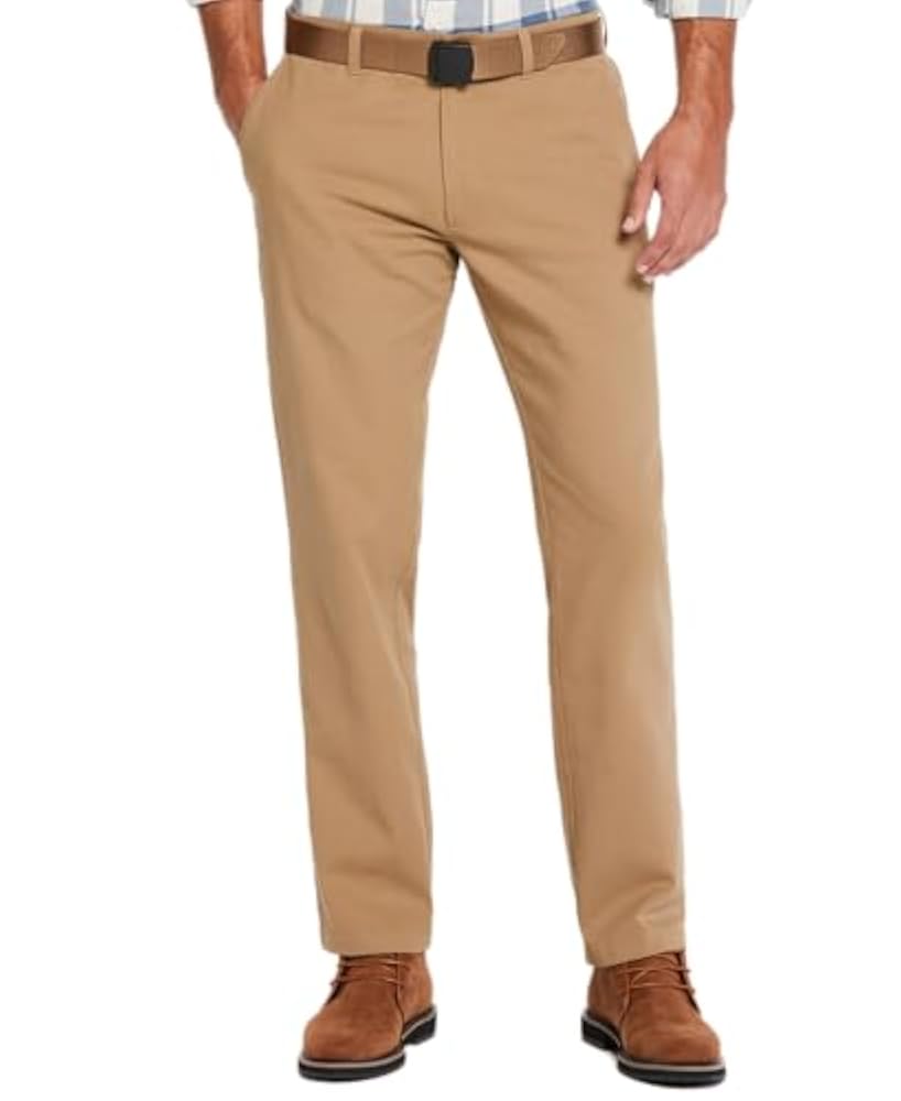 Straight-Fit Pants 100% Cotton, Flat Front Chino