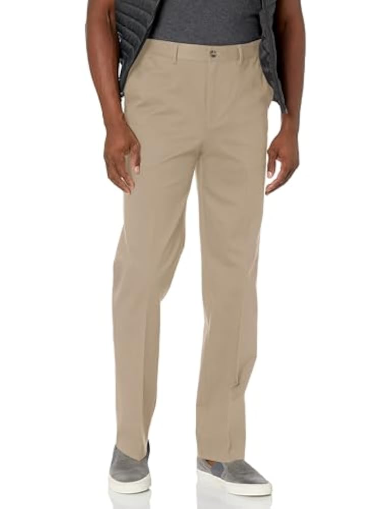 Flat Front Stretch Ultimate Performance Chino Pants with Expandable Waistband