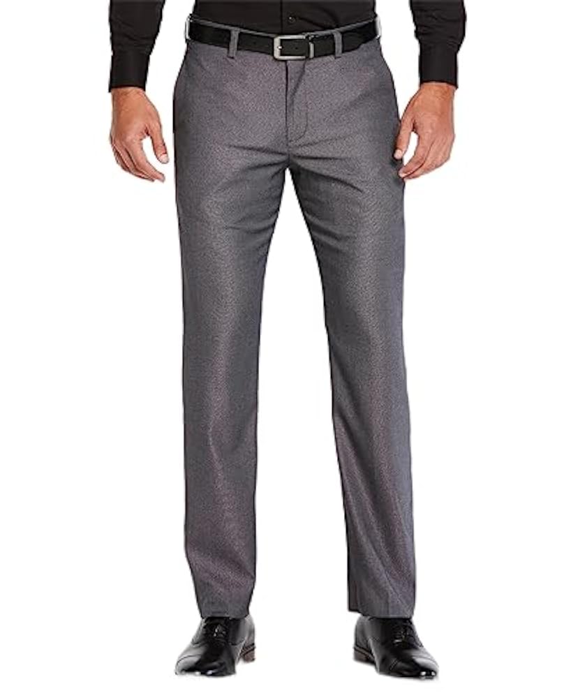 Flat Front Stretch Nailhead with Active Elastic Waistband Pant